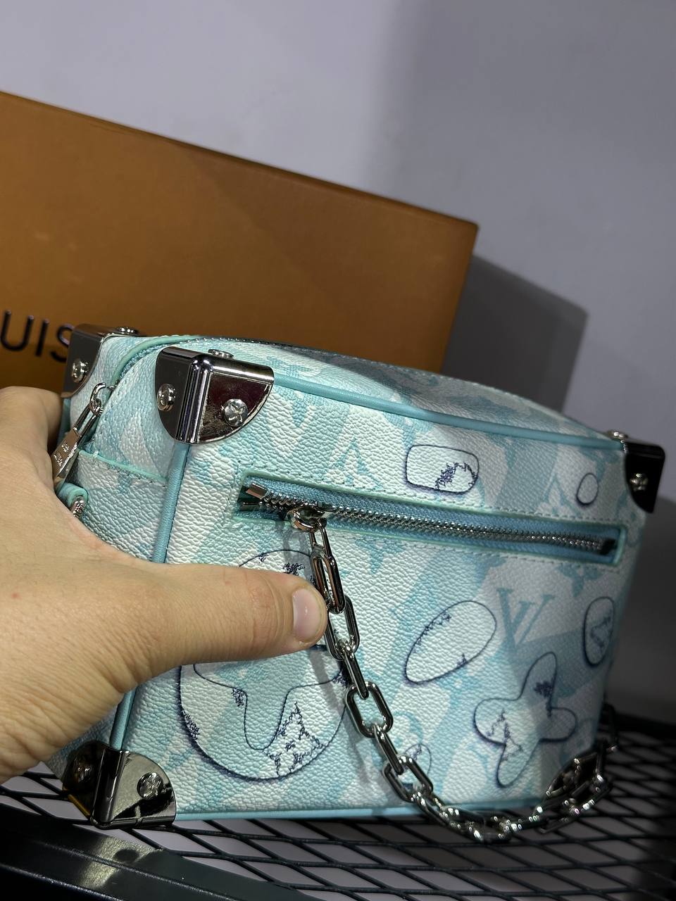 Sacoche LV MINI SOFT TRUNK BLUE